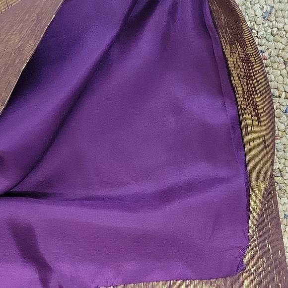 Vera Wang Metallic Gold and Purple Pencil Skirt Sz 6 - Picture 5 of 6